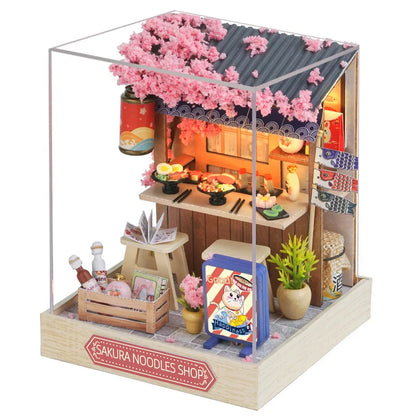 DIY Mini Flower House Kit – 3D Puzzle & Dollhouse with Furniture