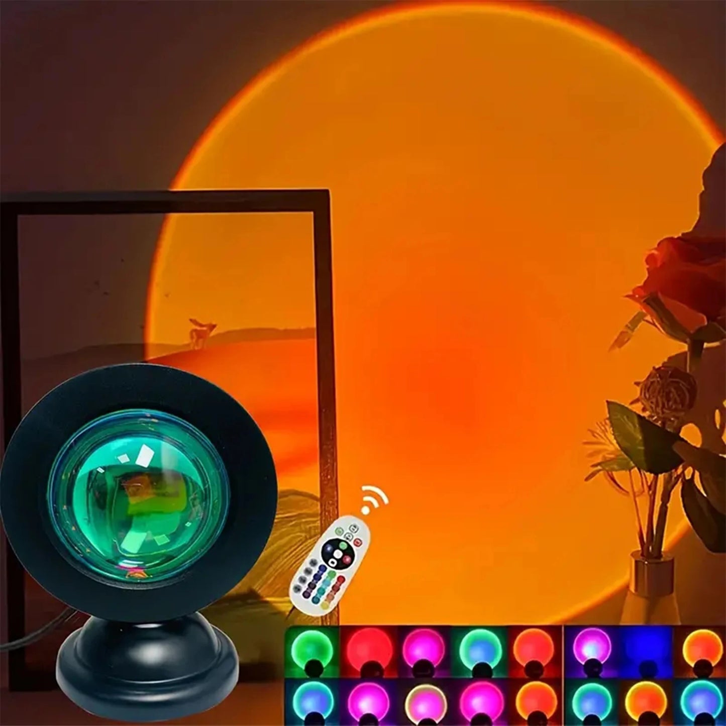 Rainbow Sunset Projector Night Light