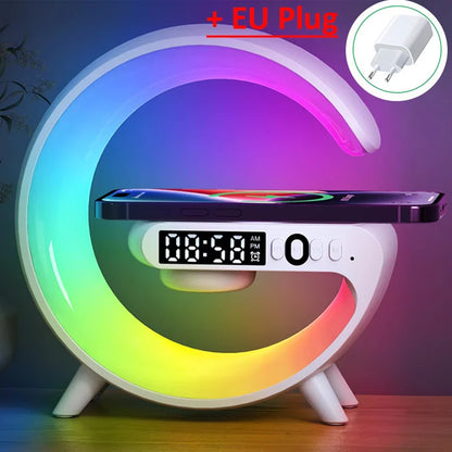 Multifunction Wireless Charger Pad Stand Speaker Night Light