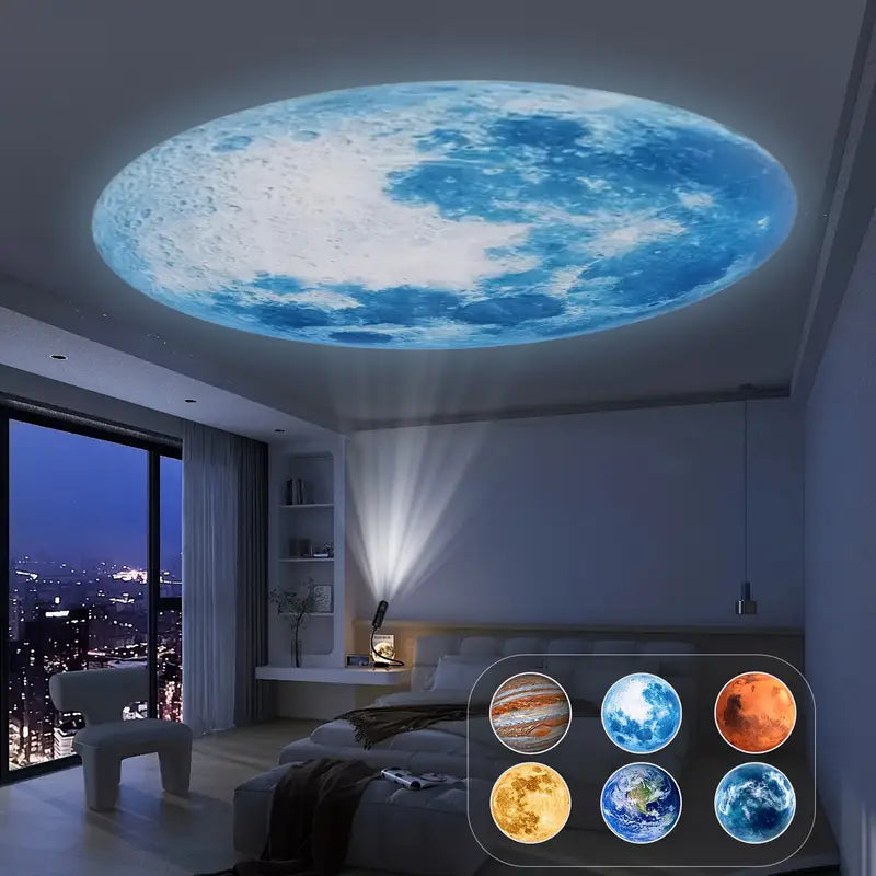 Ceiling Moon Earth Projection Light